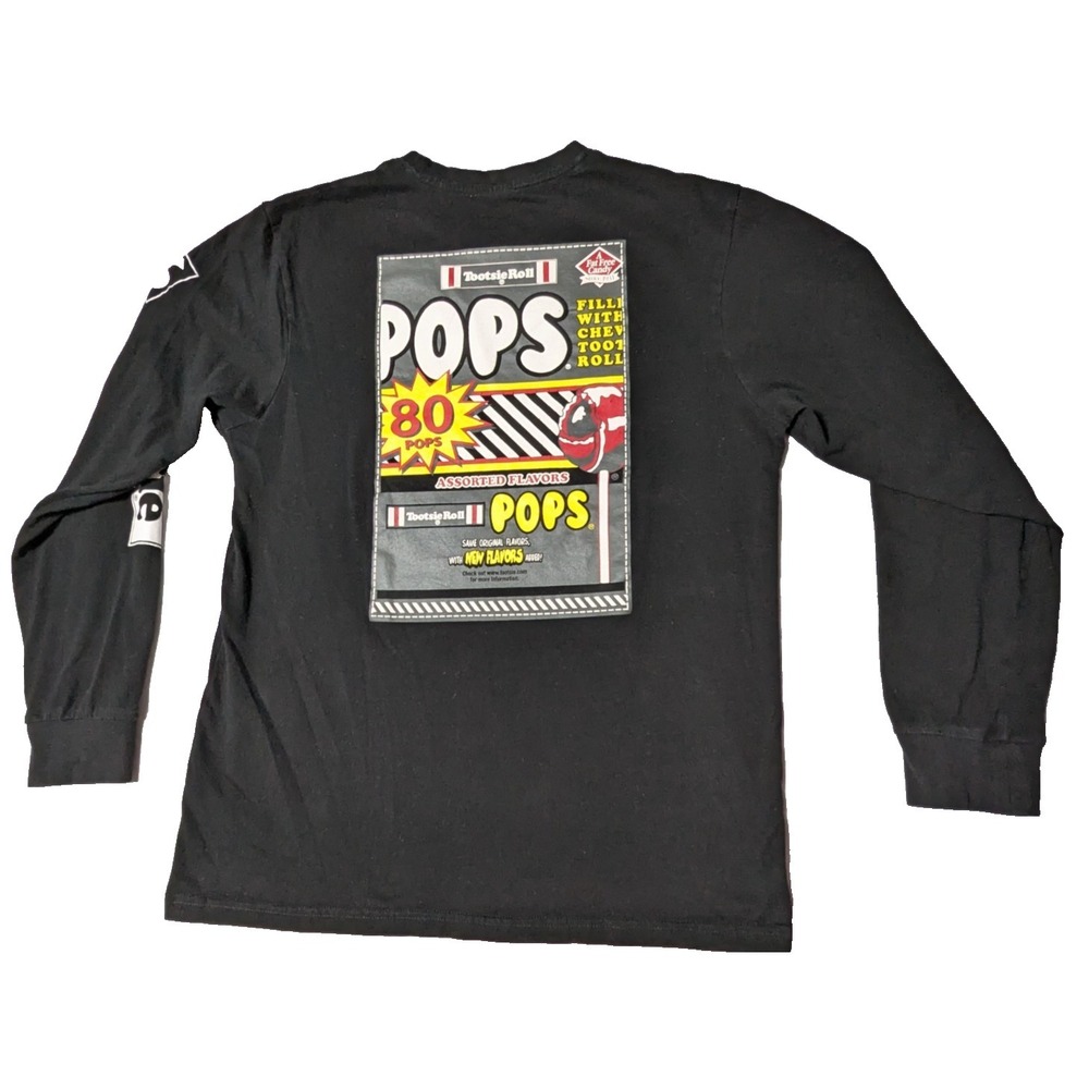 SOUTHPOLE x TOOTSIE ROLL POP Black Long Sleeve  Double-sided T-Shirt - Men Large